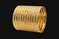 Single 14K Gold Filled & Gold Plated Diamond-Cut Bangle Bracelet — 6mm